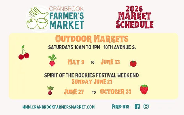 Cranbrook Farmers Market summer-fall schedule